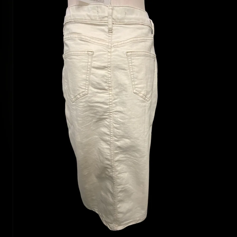 Tommy Hilfiger Claire High Rise Denim Midi Skirt - Picture 3 of 9